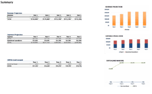 Financial Graph Summary Example Business Plan Professional